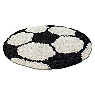 Hochflorteppich Fun 6001 (Schwarz, Durchmesser: 100 cm, 100% Polypropylen)