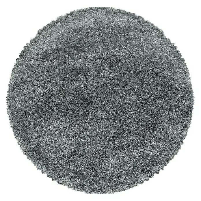 Hochflorteppich Fluffy 3500 - Light Grey, Durchmesser: 80 cm, 100 % Polypropylen - Grauer runder Teppich mit weicher Textur, ideal für Wohnzimmer oder Schlafzimmer. Ein stilvolles und bequemes Accessoire für Ihr Zuhause.