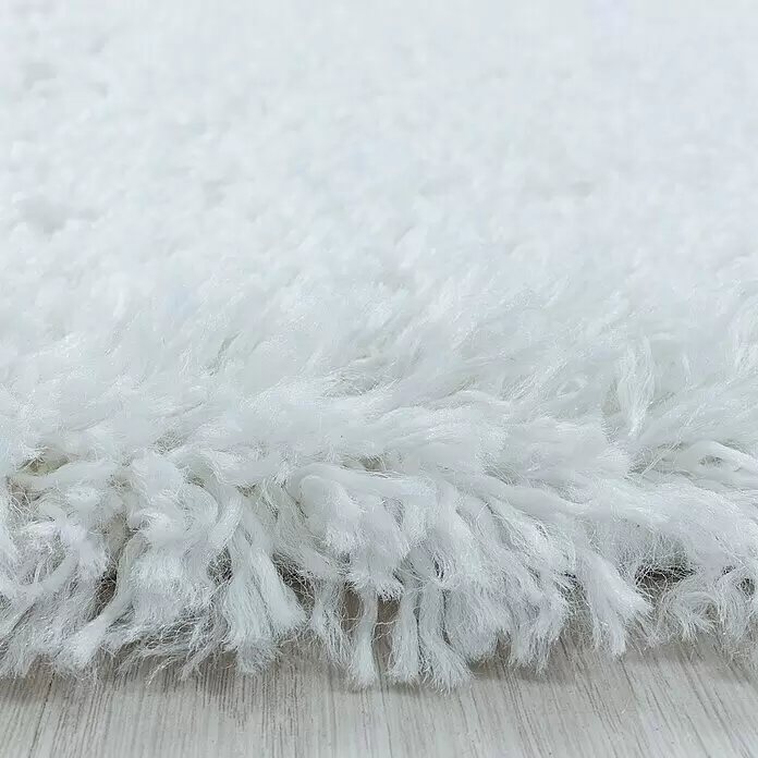 Hochflorteppich Fluffy 3500 - Weiß, 200 x 140 cm, 100 % Polypropylen - Detailaufnahme