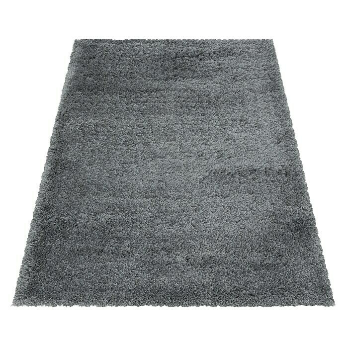 Hochflorteppich Fluffy 3500Light Grey, 150 x 80 cm, 100% Polypropylen Diagonal View