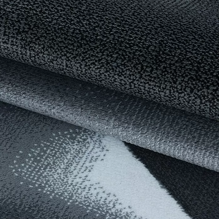 Kurzflorteppich Costa 3527Schwarz, 200 x 140 cm, 100% Polypropylen