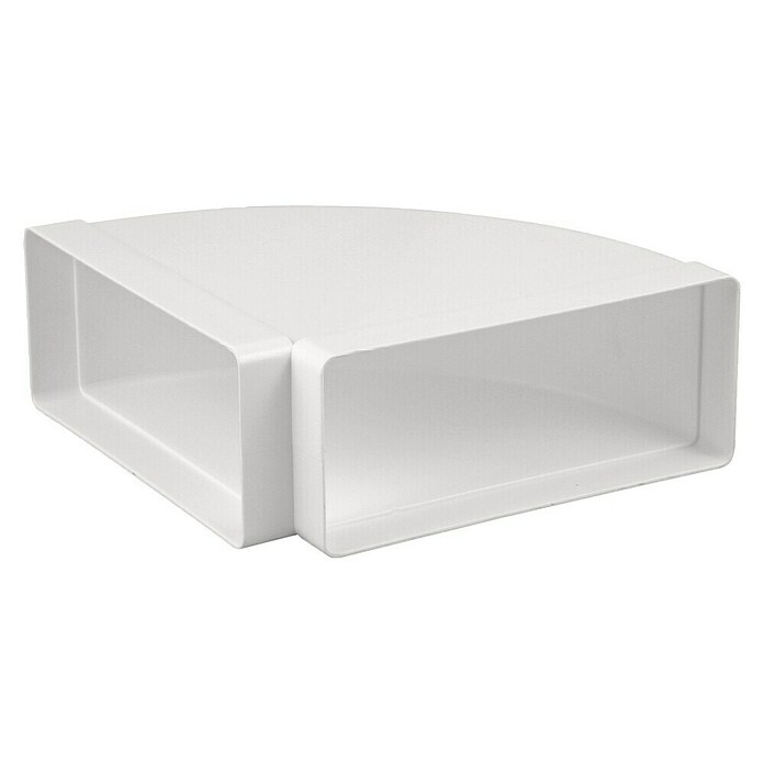 Nedco Hoekstuk Horizontaal (90 °, Afmeting aansluitstukken: 220 x 90 mm, Kunststof, Wit) | BAUHAUS