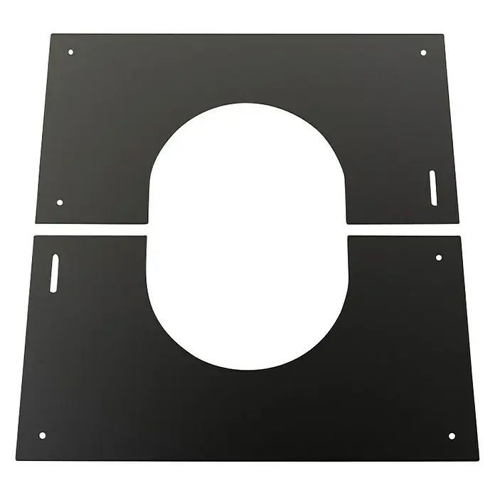 Kachelpijp zwart 1000 mm met smoorklep en deur. bij