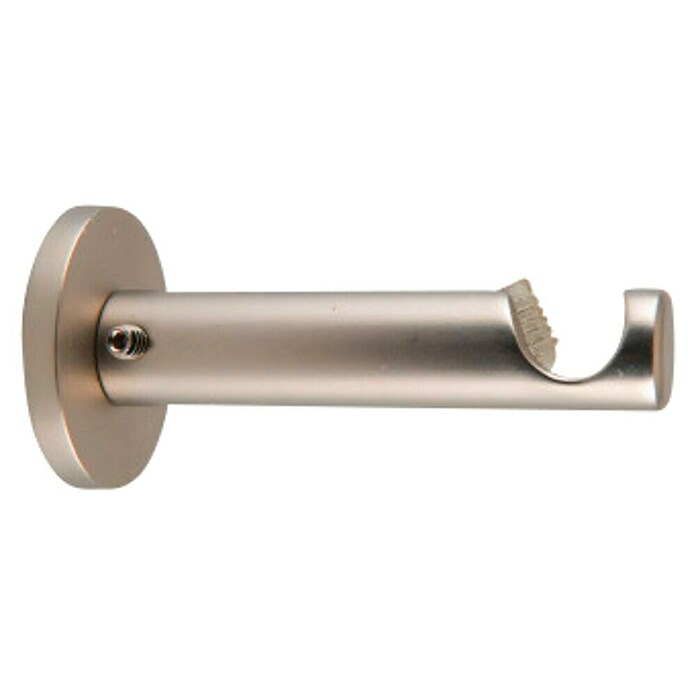 Soporte de pared Cilindro (Plata, Barras para las cortinas de Ø 12 mm, Largo: 8 cm) | BAUHAUS