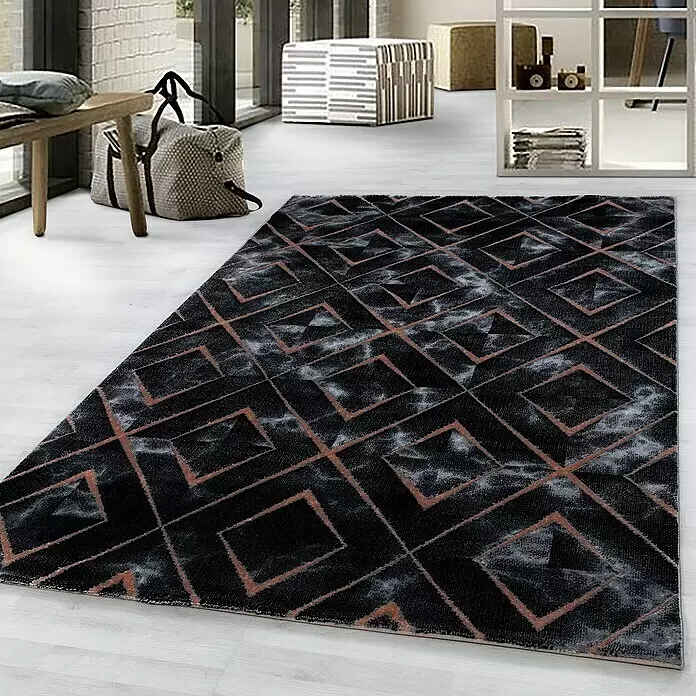 Kurzflorteppich Naxos 3812Bronze, 200 x 140 cm, 80% Polypropylen, 20% Polyester