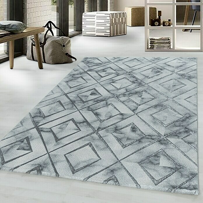 Kurzflorteppich Naxos 3811 (Silber, 200 x 140 cm, 80% Polypropylen, 20% Polyester) | BAUHAUS