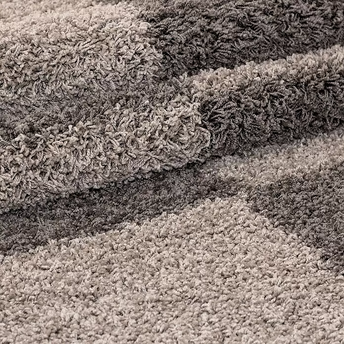 Hochflorteppich Gala 2505 - Taupe, 340 x 240 cm, 100% Polypropylen - Detailaufnahme