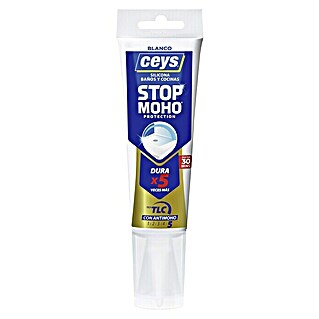 Ceys Silicona para sanitarios y cocinas Stop Moho (Blanco, 125 ml)