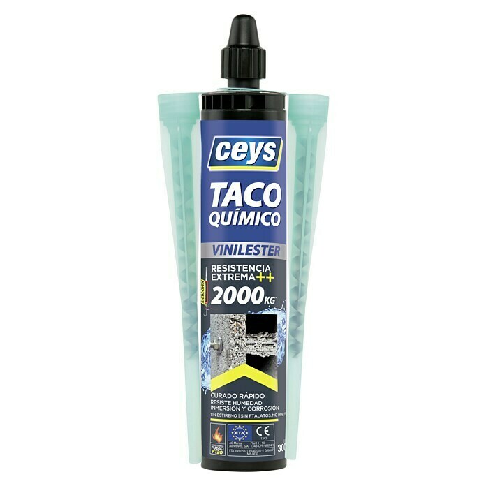 Ceys Adhesivo bicomponente Taco Químico Vinylester (Transparente, 300 ml)