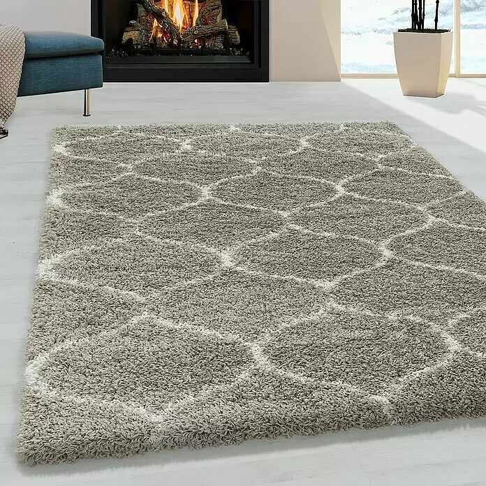 Hochflorteppich Salsa 3201Beige, 200 x 140 cm, 100% Polypropylen
