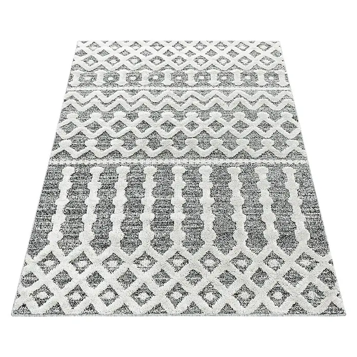 Hochflorteppich Pisa 4710Grau, 200 x 140 cm, 100 % Polypropylen