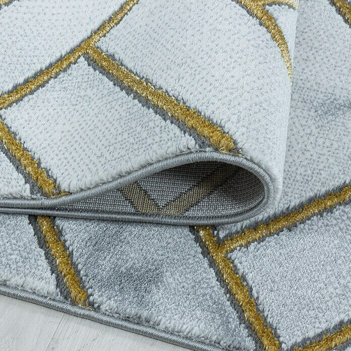 Kurzflorteppich Naxos 3813 (Gold, 250 x 80 cm, 80% Polypropylen, 20% Polyester) | BAUHAUS