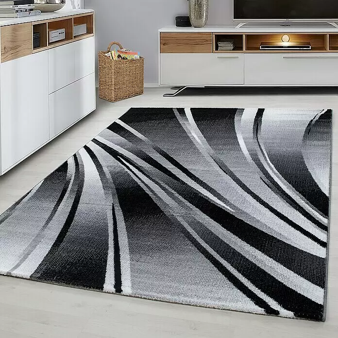 Kurzflorteppich Parma 9210Schwarz, 170 x 120 cm, 100% Polypropylen