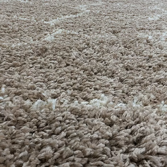 Hochflorteppich Salsa 3201Beige, Durchmesser: 120 cm, 100% Polypropylen