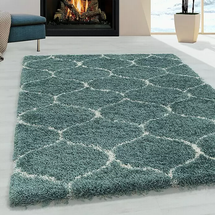 Hochflorteppich Salsa 3201Blau, 340 x 240 cm, 100% Polypropylen