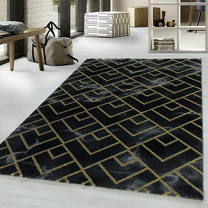 Kurzflorteppich Naxos 3814 (Gold, 200 x 140 cm, 80% Polypropylen, 20% Polyester) | BAUHAUS