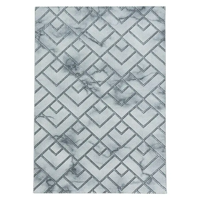 Kurzflorteppich Naxos 3813Silber, 200 x 140 cm, 80% Polypropylen, 20% Polyester