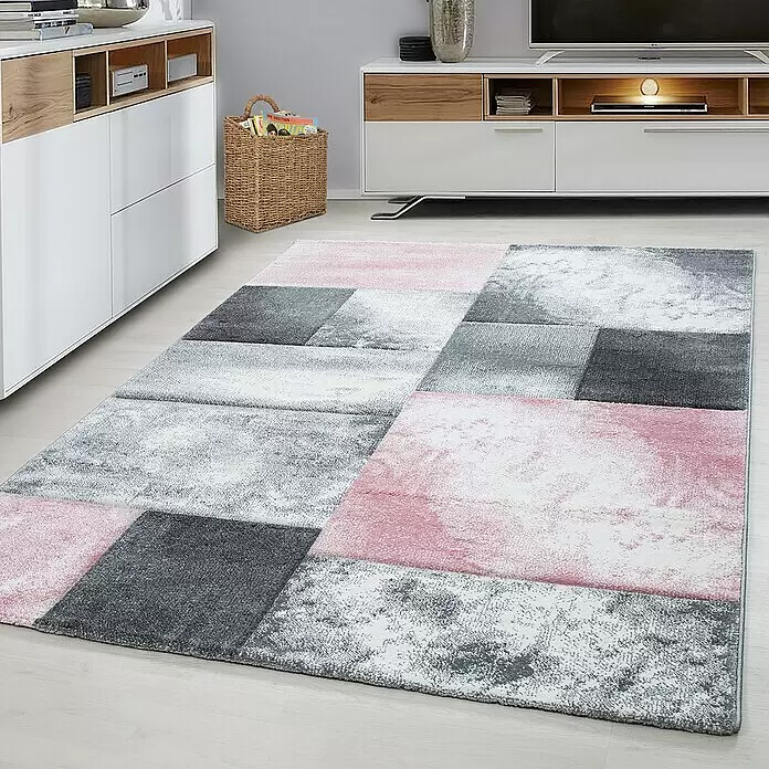 Kurzflorteppich Hawaii 1710Pink, 150 x 80 cm, 100% Polypropylen