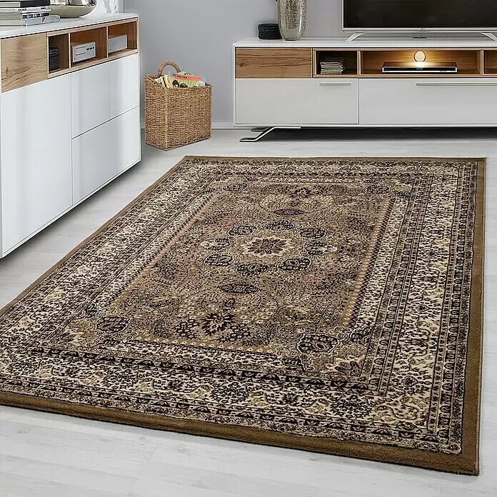 Kurzflorteppich Orient-Optik Marrakesh 0207 - Beige, 170 x 120 cm, 100 % Polypropylen - Stimmungsaufnahme