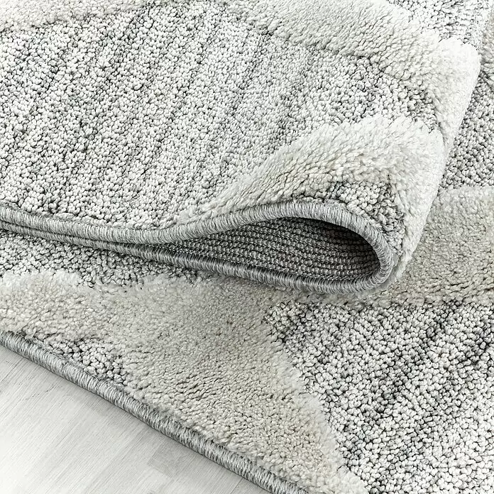 Hochflorteppich Pisa 4703 - Grau, 110 x 60 cm, 100% Polypropylen - Detailaufnahme