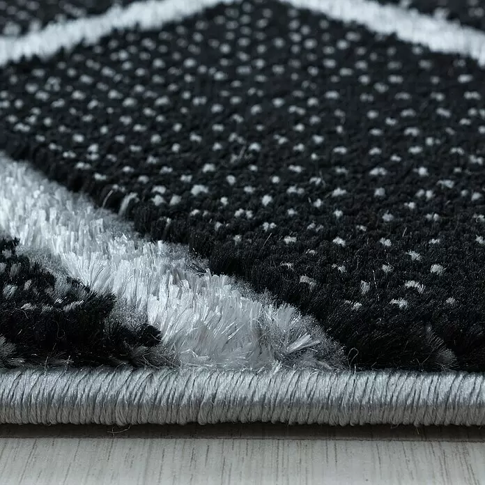 Kurzflorteppich Naxos 3814 - Silber, 200 x 140 cm, 80% Polypropylen, 20% Polyester - Detailaufnahme