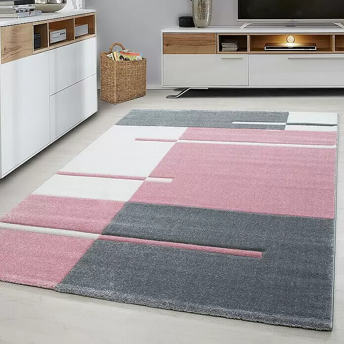 Kurzflorteppich Hawaii 1310 - Pink, 170 x 120 cm, 100% Polypropylen - Stimmungsaufnahme