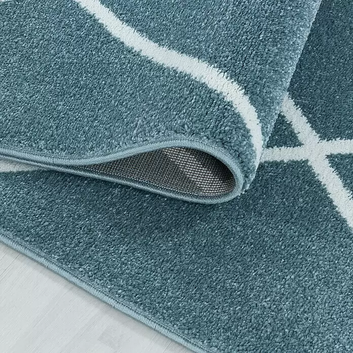 Hochflorteppich Rio 4601Blau, 150 x 80 cm, 100% Polypropylen