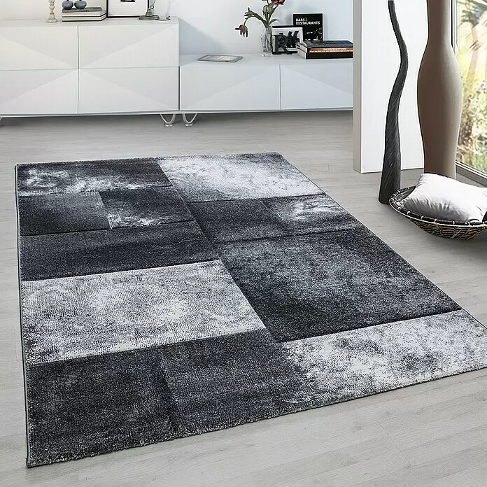 Kurzflorteppich Hawaii 1710 - Grau, 170 x 120 cm, 100% Polypropylen - Stimmungsaufnahme