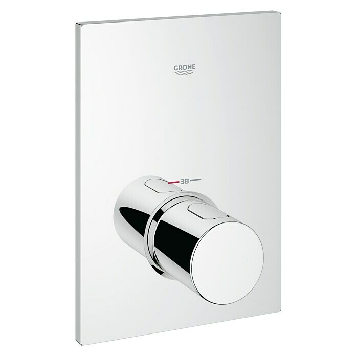 Grohe UP-Thermostatarmatur Grohtherm FMit 1 Absperrventil, Chrom, Glänzend Diagonal View