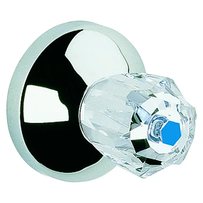 Grohe UP-Ventil Atlanta - Blau/Chrom - Glänzender Badewannenstöpsel mit Chromfuß und Kristallgriff. Ein elegantes Accessoire für jedes Badezimmer.