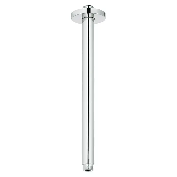 Grohe Rainshower Brausearm - Deckenmontage, Höhe: 29,2 cm, ½″, Rund - Diese Aufnahme zeigt eine glänzende Chrom-Duschstange, die sich ideal für moderne Badezimmer eignet. Hochwertige Materialien garantieren Langlebigkeit.