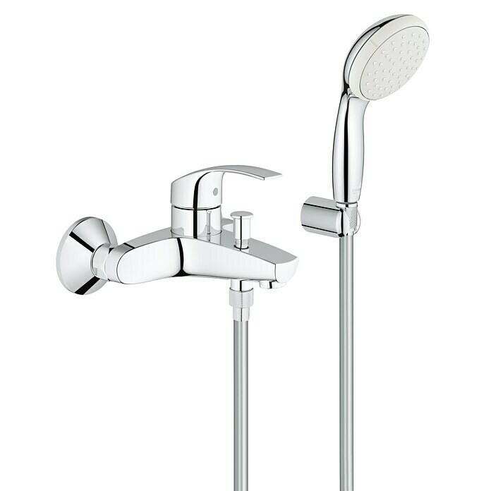 Grohe Eurosmart BadewannenarmaturMit Handbrause, Chrom, Glänzend Detail Shot