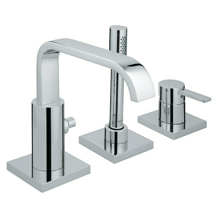 Grohe Allure Wannenrandarmatur3-Loch, Chrom, Glänzend Diagonal View