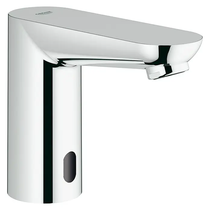 Grohe Euroeco CT Waschtischarmatur batteriebetrieben - Infrarot-Elektronik, Chrom - Moderner, berührungsloser Wasserhahn von Grohe in glänzendem Chrom-Design, ideal für stilvolle Badezimmer und gewerbliche Sanitäranlagen.