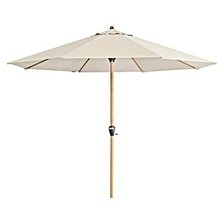 Doppler Alu Wood Marktschirm rund Ultra (Natur, Durchmesser Bespannung: 350 cm)