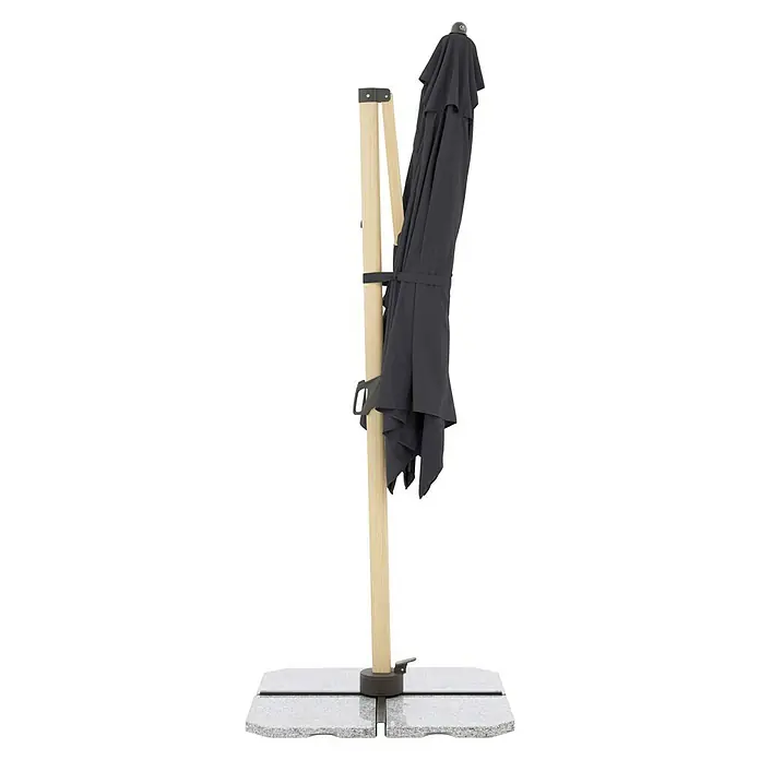 Doppler Alu Wood Ampelschirm AX UltraAnthrazit, Bespannungsmaß (L x B): 300 x 220 cm
