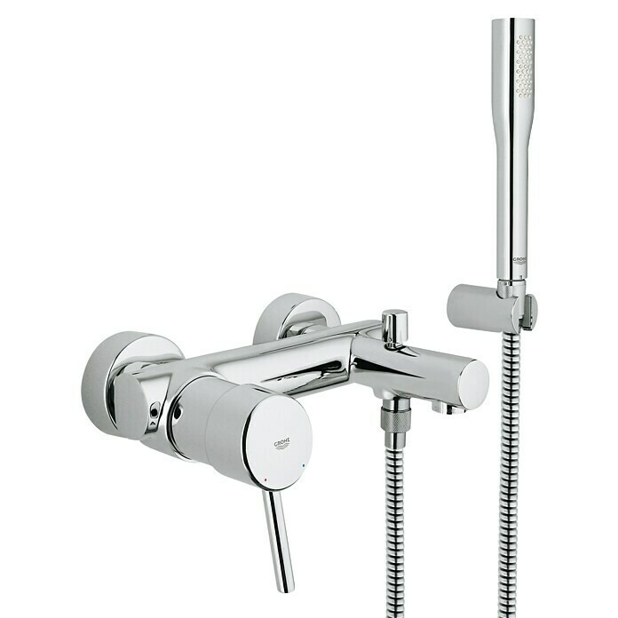 Grohe Concetto BadewannenarmaturChrom, Glänzend, Handbrause Diagonal View