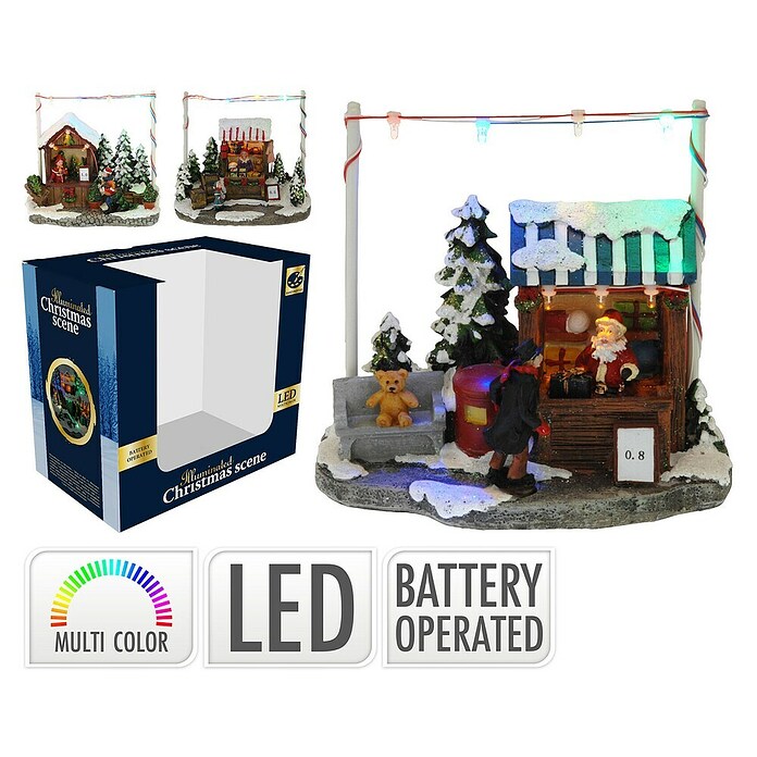 Decoratief element Kerstkraam (Led, Kunststof, 1 st.) | BAUHAUS