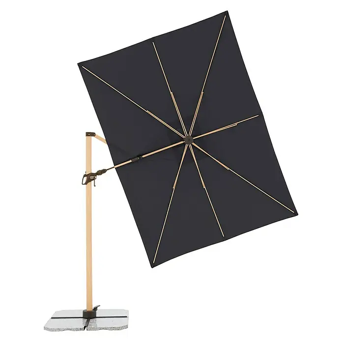 Doppler Alu Wood Ampelschirm AX UltraAnthrazit, Bespannungsmaß (L x B): 300 x 220 cm