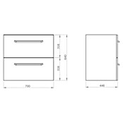 Artysan Mueble de lavabo Colom (L x An x Al: 44,6 x 70 x 64 cm, Blanco) | BAUHAUS