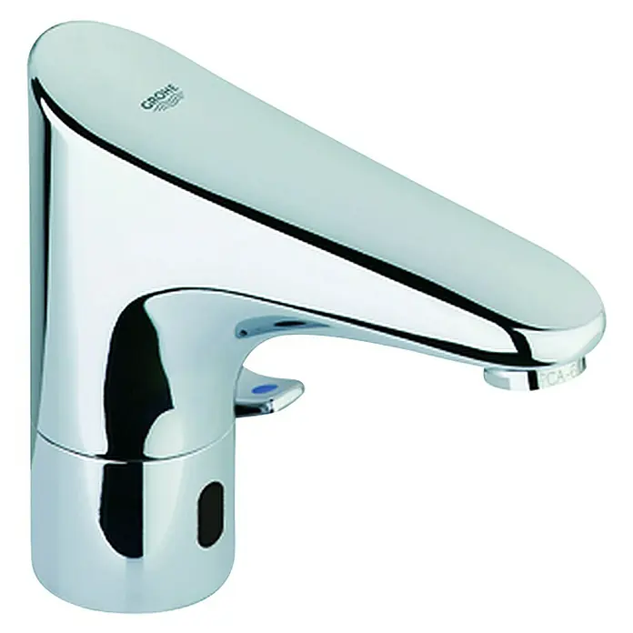 Grohe Europlus Waschtischarmatur mit Temperaturregulierung, batteriebetrieben - Infrarot-Elektronik, Chrom - Moderner, automatischer Grohe Waschtischarmatur aus Chrom, für den Einsatz im Badezimmer. Das Produkt sorgt für Hygiene und Komfort.