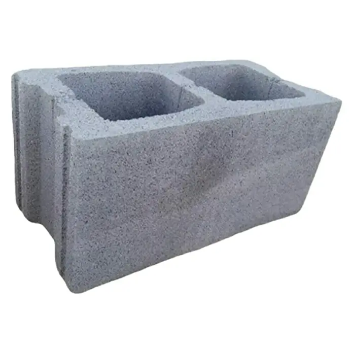 BHS Mallorca Bloque de hormigón poroso caravista - 40 x 15 x 20 cm, Gris, Hormigón - Bloque de hormigón gris con dos aberturas, ideal para proyectos de construcción, resistente y versátil.