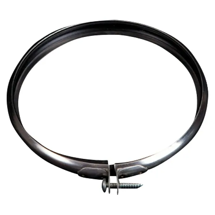 Practic Abrazadera para tubo pared simple - Diámetro: 80 mm, Acero inoxidable - Anillo de tensión metálico con cierre de tornillo, ideal para asegurar tubos y mangueras. Construcción robusta para una sujeción fiable.