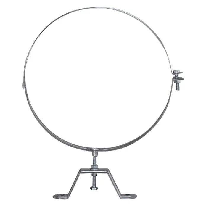 Practic Abrazadera de pared ajustable de pared simple - Diámetro: 100 mm, Inox - Abrazadera de tubo con soporte. Esta abrazadera de tubería asegura la instalación del tubo con un soporte de montaje robusto.