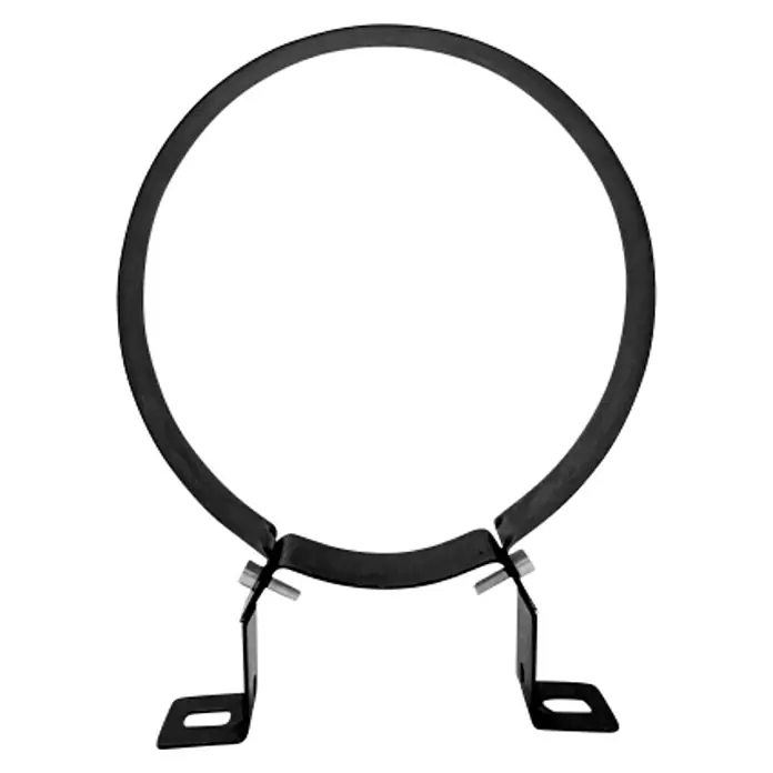 Practic Abrazadera de pared (Diámetro: 120 mm, Negro)