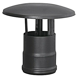 Practic Sombrerete antilluvia H para estufa de pellets (Diámetro: 80 mm, Negro)