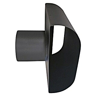 Practic Deflector horizontal para estufa de pellets (Diámetro: 80 mm, Negro)