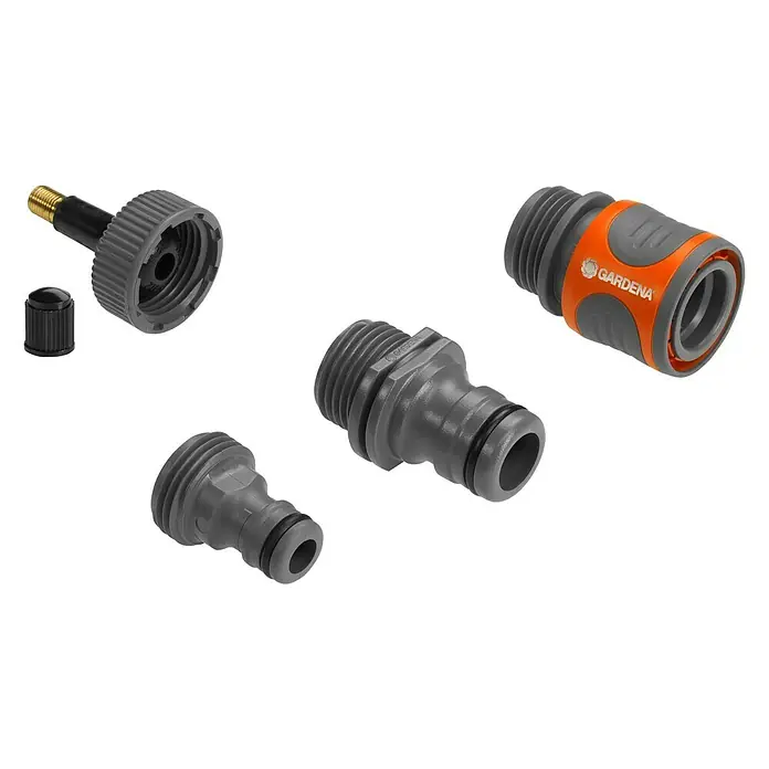 Gardena Sprinklersystem Entwässerungsventil Set - Passend für: Gardena Sprinkleranlagen, 4 -tlg. - Gartenschlauchverbinder und Adapter von Gardena, ideal für die Bewässerung im Garten. Hochwertiges Set für zuverlässige Verbindungen.