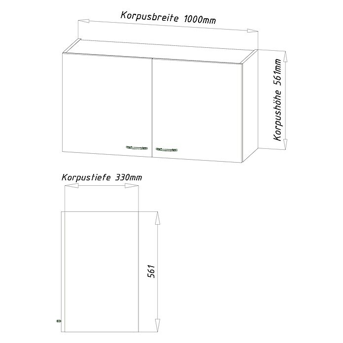 Respekta Miniküche MK100ESGOSSBreite: 100 cm, Mit Duo-Kochmulde, Grau Sketch