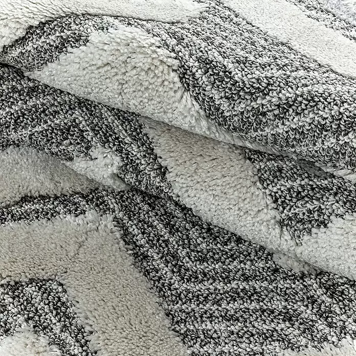Hochflorteppich Pisa 4705Grau, 250 x 80 cm, 100% Polypropylen